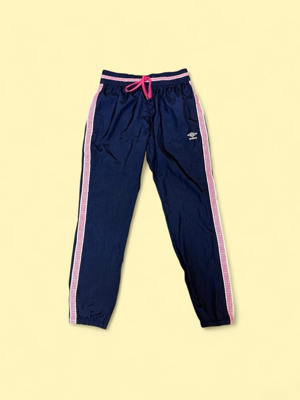 Umbro woman’s Navy Track Pants with Pink Trim